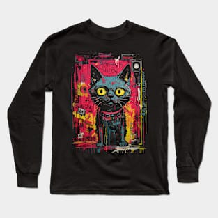 Kitten Abstract Painting Long Sleeve T-Shirt